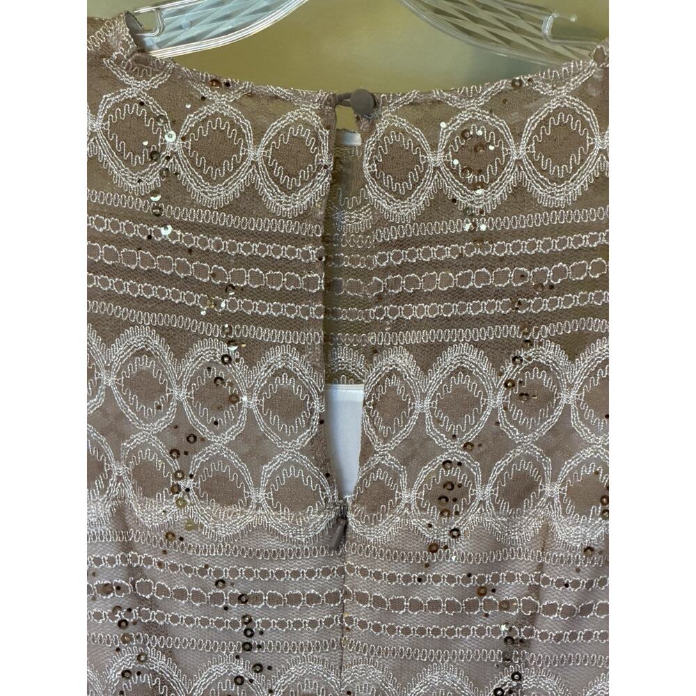 Jax Tan Lace Dress with Sequin Size 8 - Picture 4 of 5